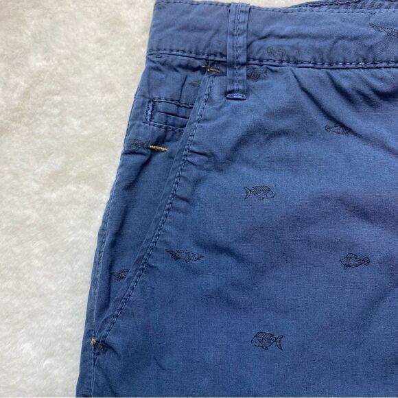 Springfield Blue Fish Print Shorts Size 32 - Picture 5 of 10